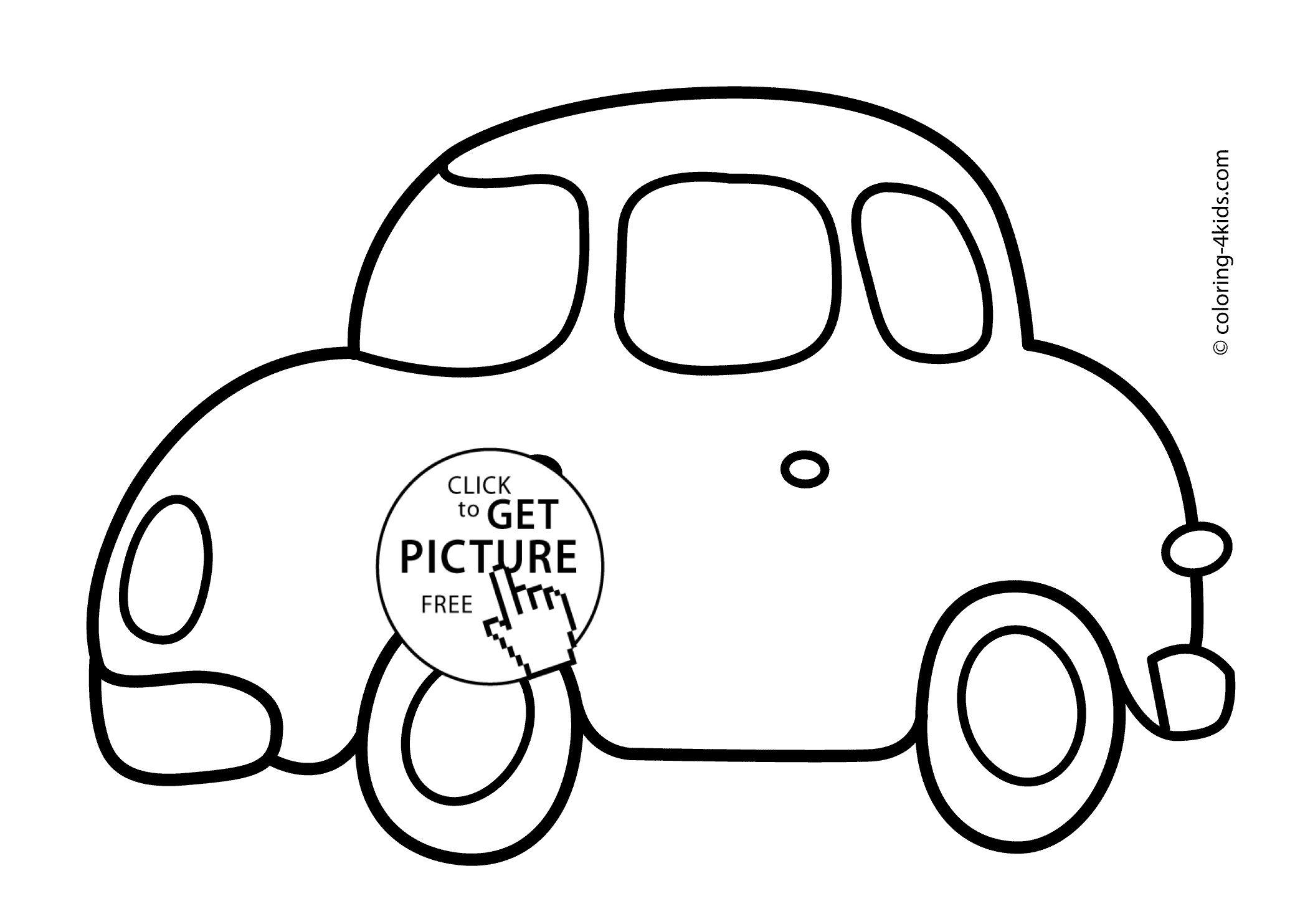 2079x1483 Easy Car Coloring Pages For Kids Download Coloring Book