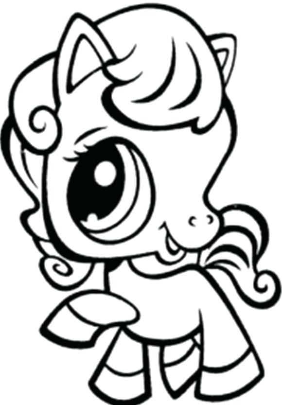 580x833 Baby Horse Coloring Pages Easy Cartoon Horse Coloring Pages Kids