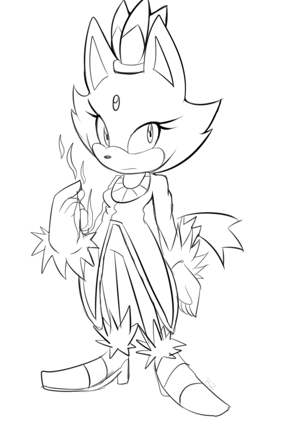 600x850 Blaze The Cat Coloring Pages Blaze The Cat Free Color Omiza Zu