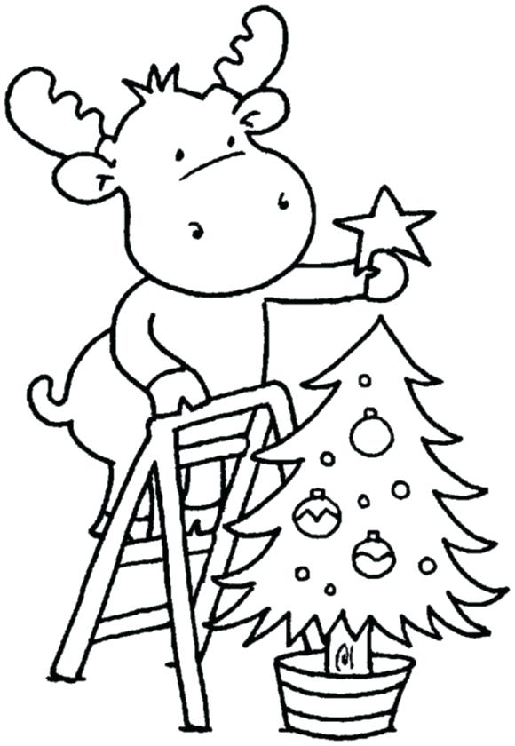 580x840 Easy Christmas Coloring Pages Coloring Pages Tree For Children