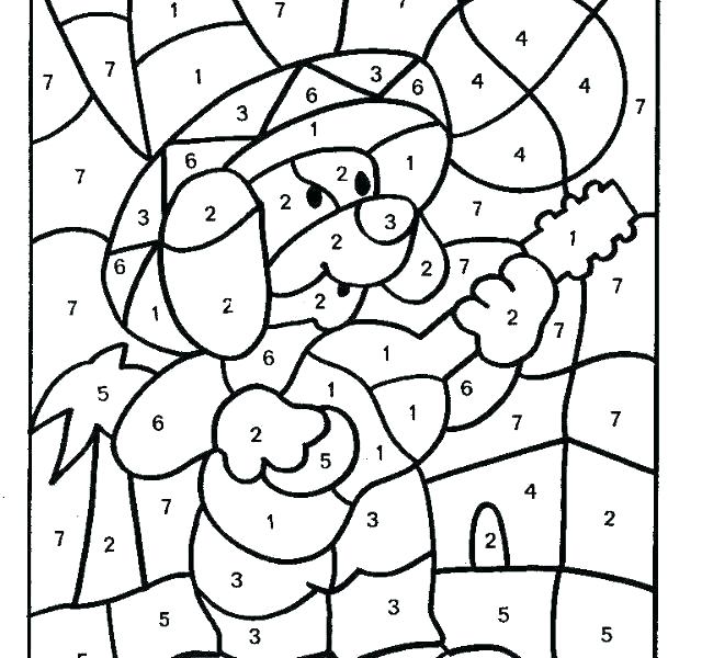 640x600 Color By Number Numbers Worksheet Coloring Pages For Kids By