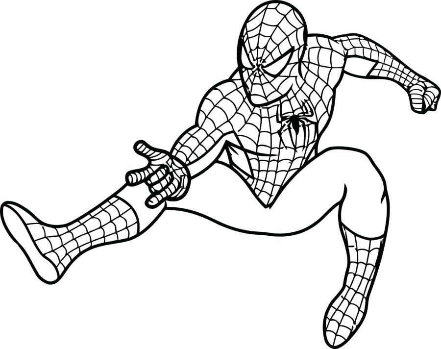 900x712 Spider Coloring Page For Kids Iron Coloring Pages For Adults Easy
