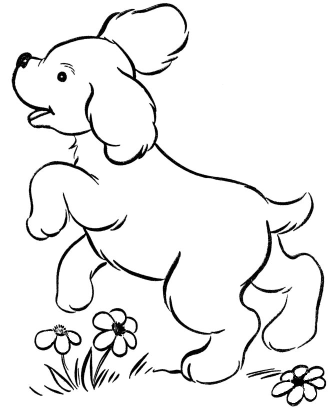 Easy Dog Coloring Pages