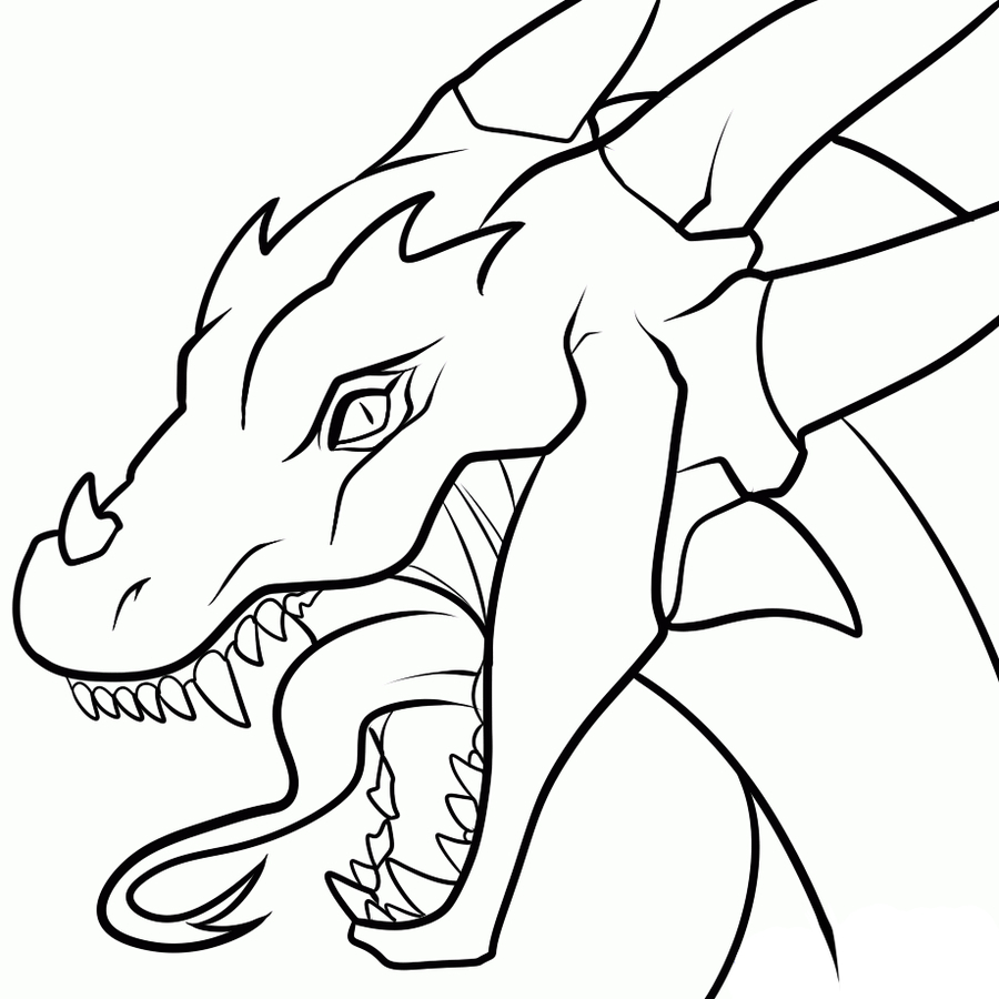 900x900 Dragon Drawings For Beginners Coloring Pages Dragon Easy Drawings