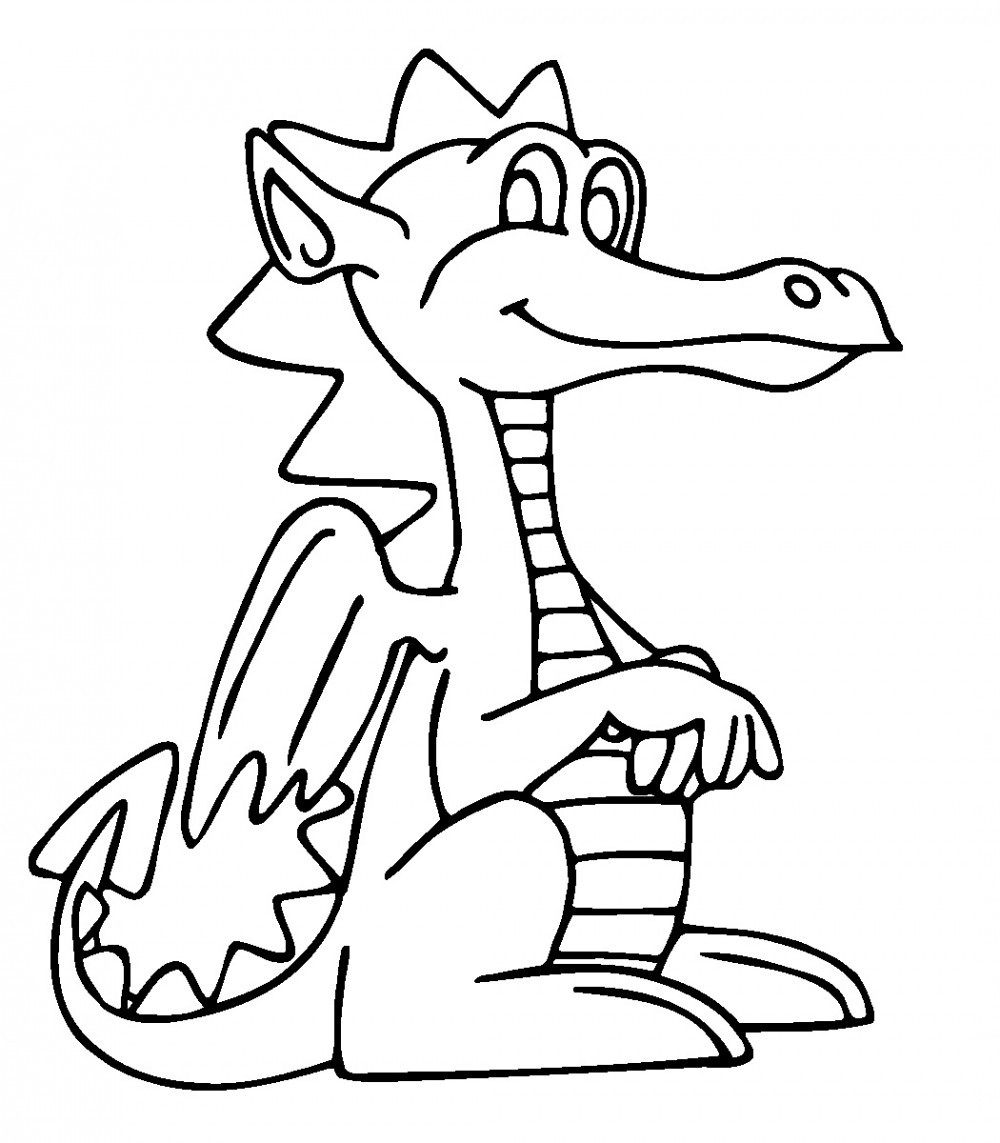 1000x1143 Easy Dragon Coloring Pages Acpra