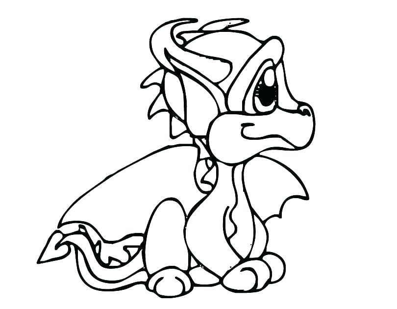 810x630 New Year Dragon Coloring Pages Printable For Kids Easy Dragon