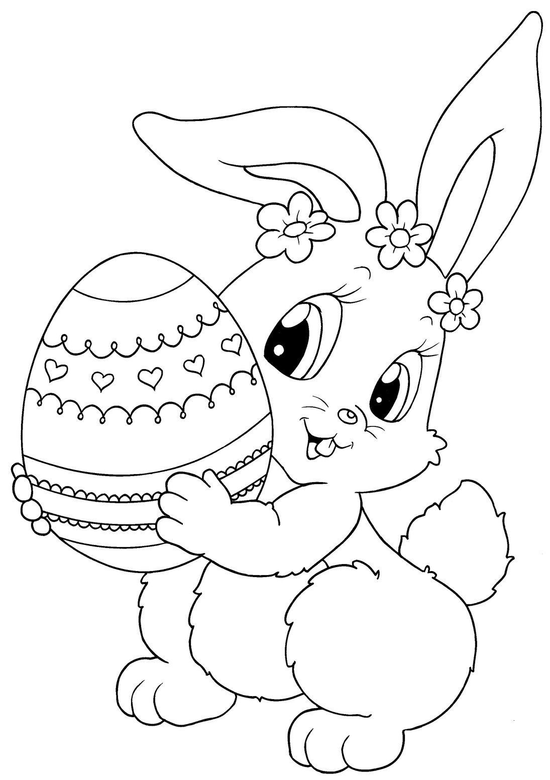 1095x1553 Easter Bunny Coloring Pages Easy Drawing New Awesome Page