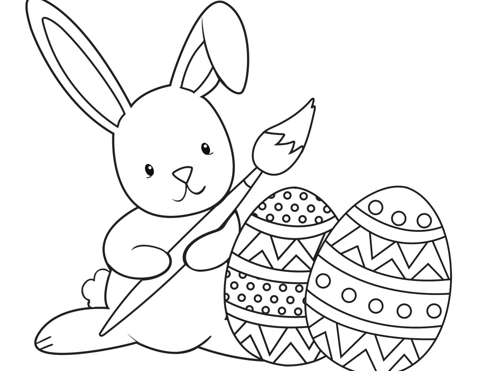 1600x1200 Easter Bunny Coloringageagesrintable To Cure Kids Impressiverint