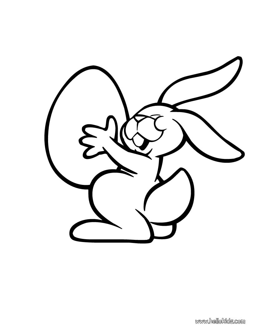 820x1060 Happy Easter Bunny Coloring Pages