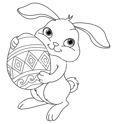 380x400 Startling Bunny Coloring Pages For Preschoolers Easter Adults