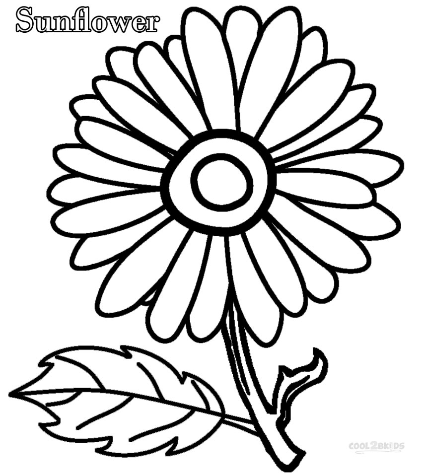 850x957 Printable Sunflower Coloring Pages For Kids Cool2bkids