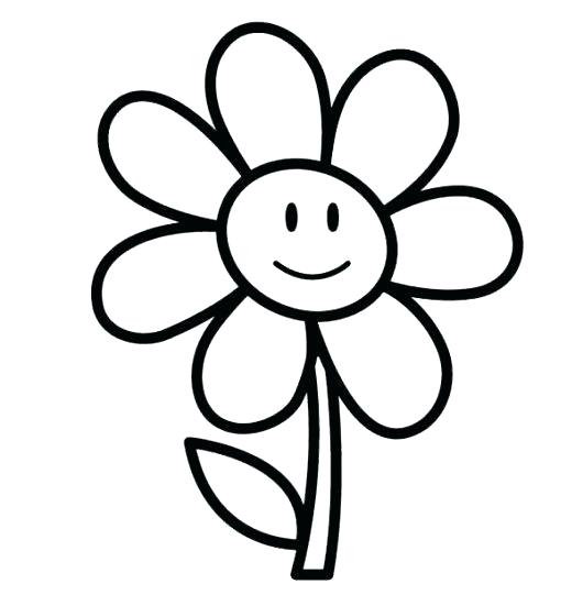 530x541 Coloring Pages Easy Easy Coloring Pages As Well As Easy Flower