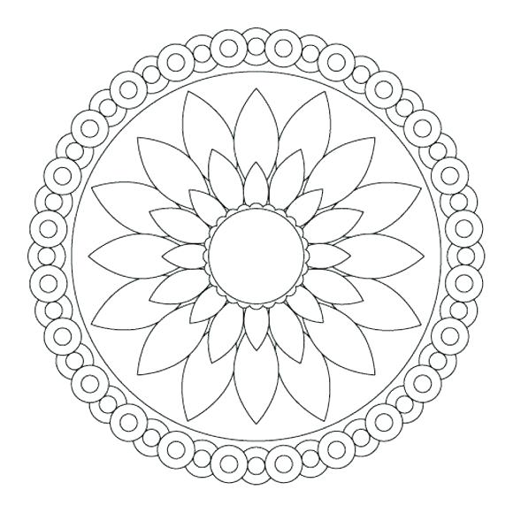 580x580 Simple Mandalas To Print And Color Intricate Coloring Page