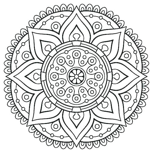500x500 Mandala Coloring Pages Printable