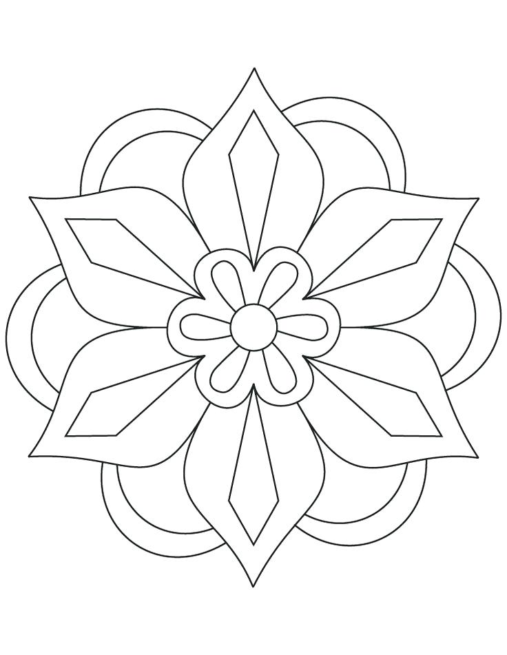 736x951 Easy Flower Coloring Pages Patterns Coloring Pages Fbcovers Easy