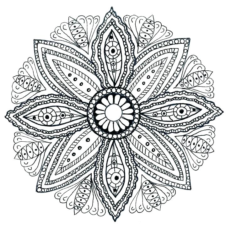 736x729 Easy Mandala Coloring Pages Easy Flower Coloring Pages Lotus