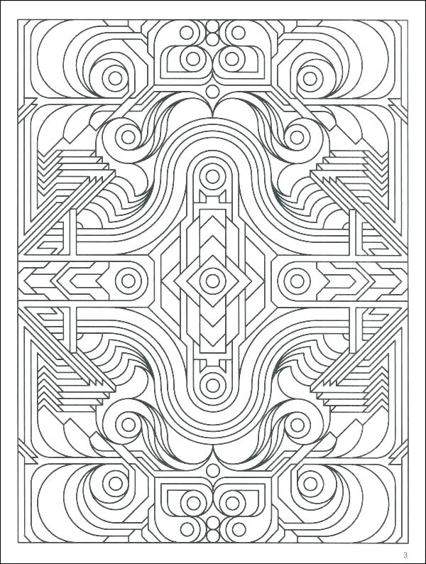 Easy Geometric Coloring Pages