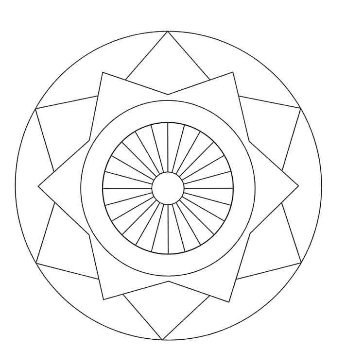 712x750 Geometry Coloring Pages Easy Geometric Coloring Pages Printable