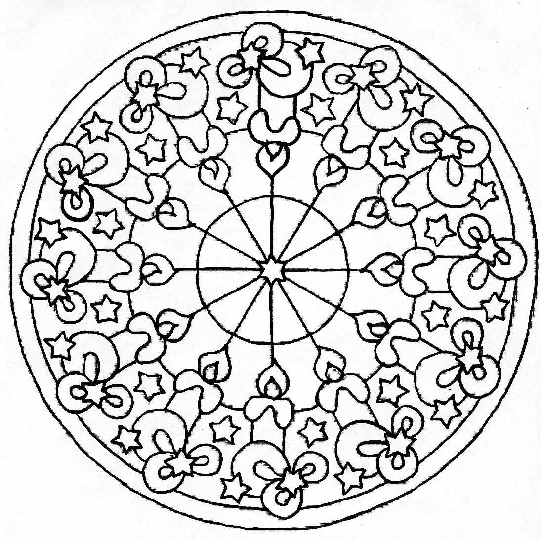 Easy Henna Coloring Pages