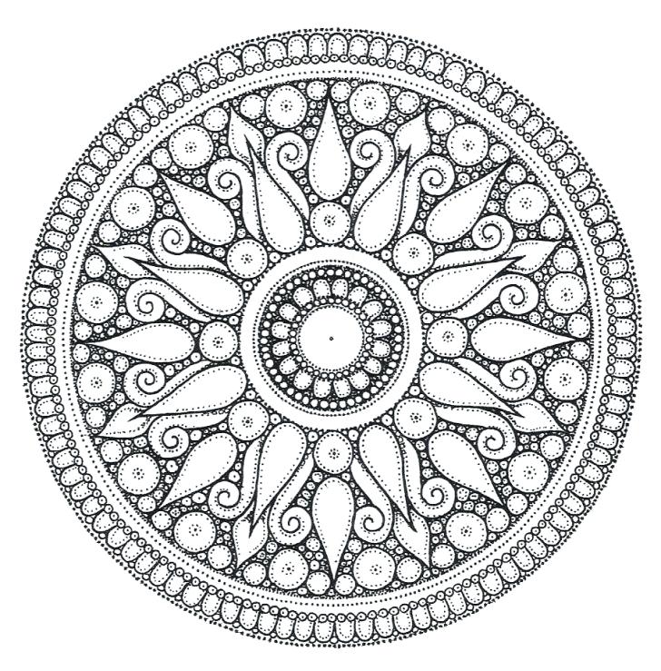 728x739 Best Easy Henna Coloring Pages Images