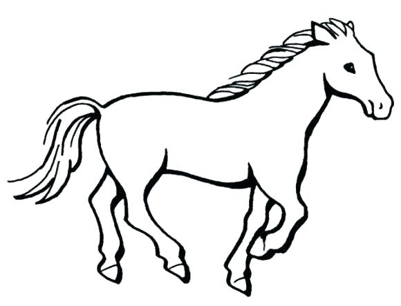 580x443 Easy Animal Coloring Pages Coloring Pages Of A Horse Easy Animal