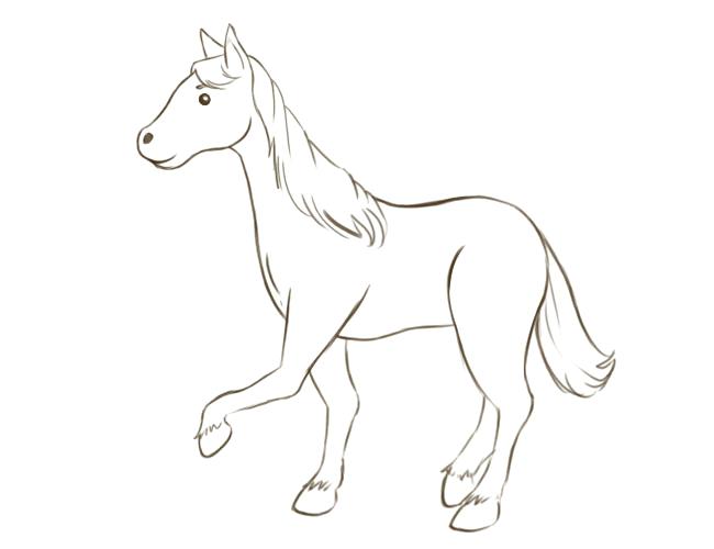 650x500 Simple Horse Coloring Pages Simple Horse Coloring Pages Seahorse