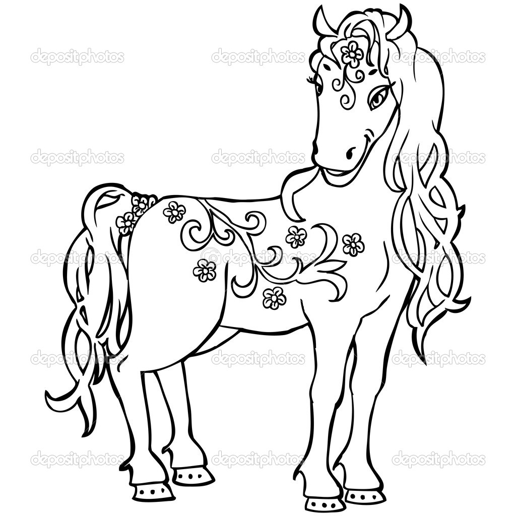 1024x1024 Complete Horse Colouring Pictures To Print Best Horses Coloring