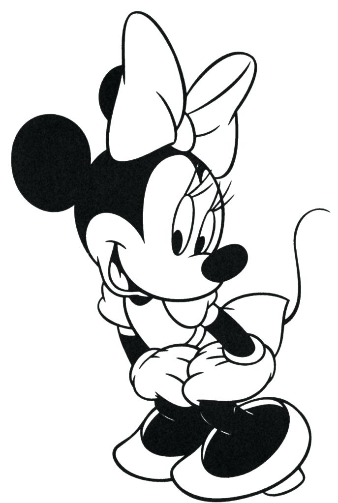 687x1023 How To Draw Minnie Mouse With Draw Minnie Mouse Bow