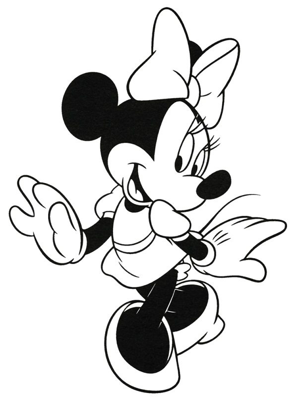 591x800 Ballerina Minnie Mouse Coloring Pages Minnie Between Stars