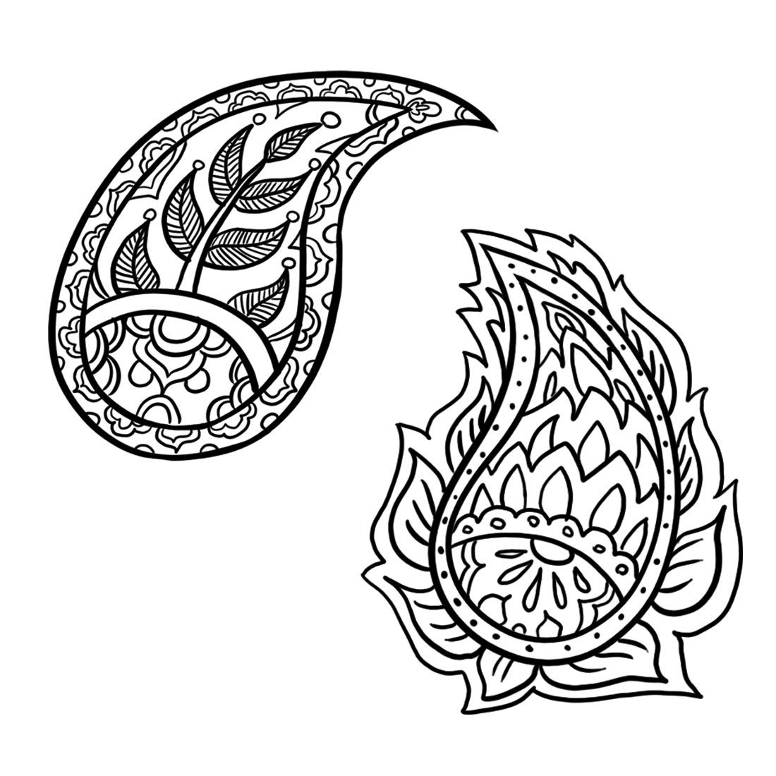 1100x1100 Easy Paisley Coloring Pages Bgcentrum