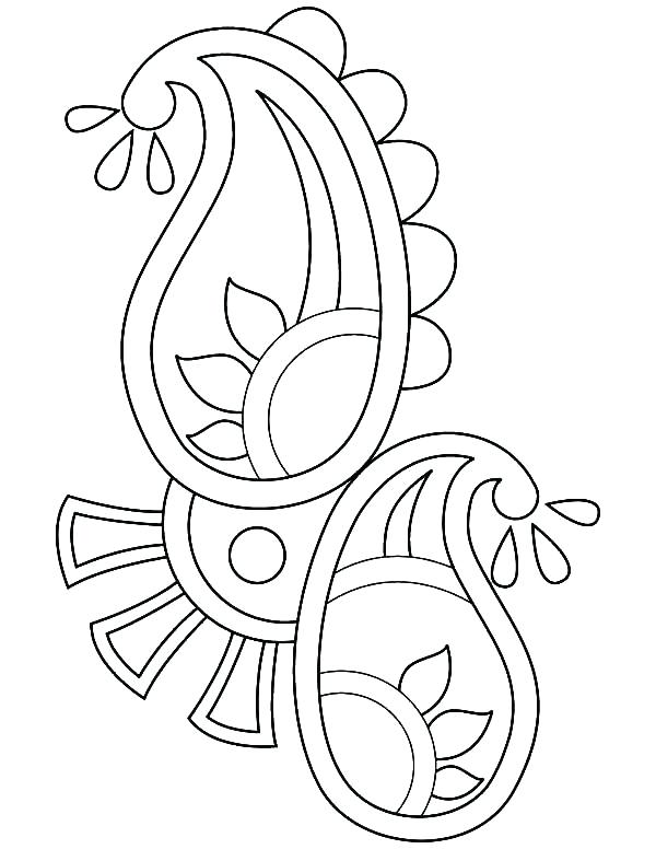 600x776 Paisley Design Coloring Page Paisley Paisley Design Coloring Page