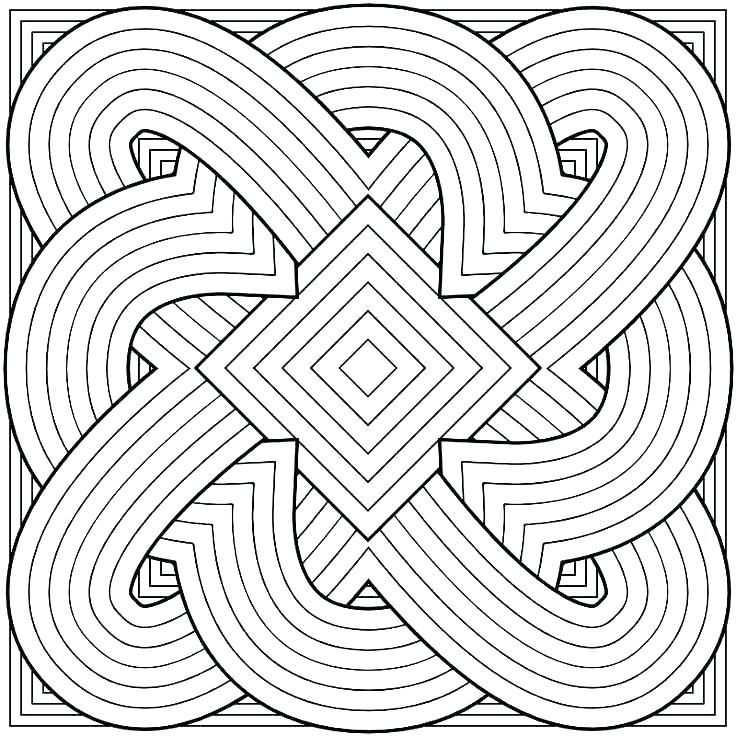 736x736 Easy Geometric Pattern Coloring Pages For Adults Images Free