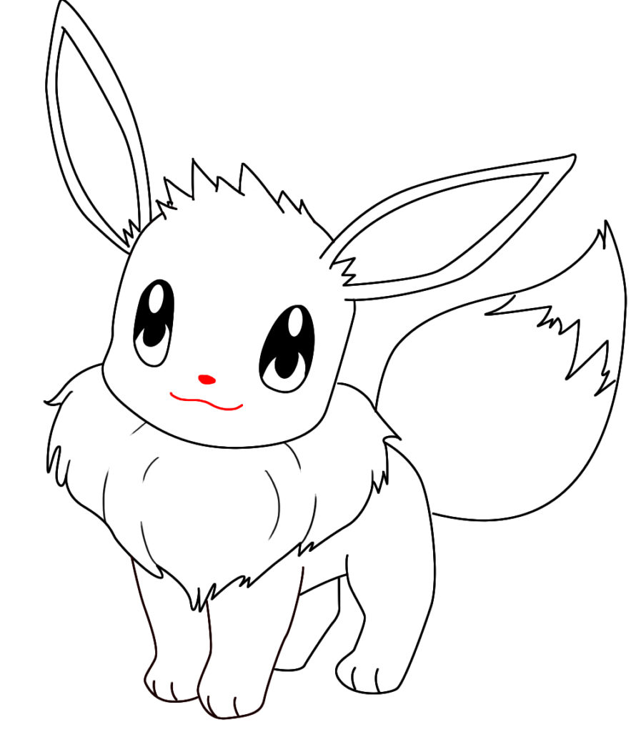 890x1024 Eevee Coloring Page Free Printable Pages Inside Pokemon