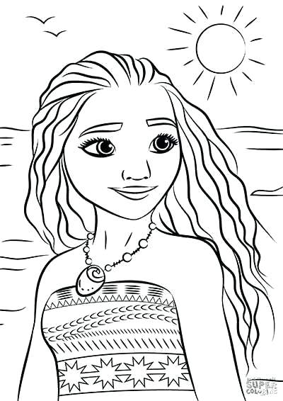 400x566 Coloring Pages Disney Moana
