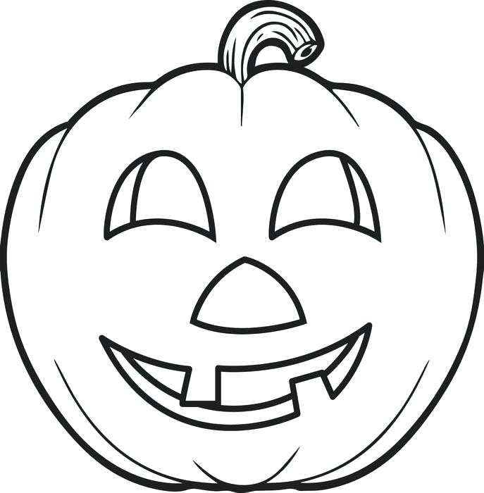 687x700 Pumpkin Color Pages Printable Pumpkin Ng Pages For Kids Pumpkin