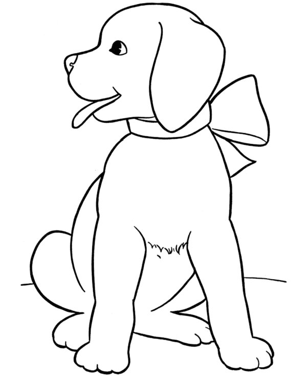 600x734 Best Puppy Coloring Page Free 1312 Printable