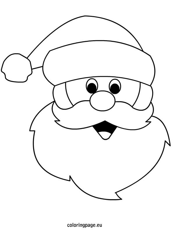 595x804 Drawn Face Santa Pencil And In Color Drawn Face Santa Easy To Draw