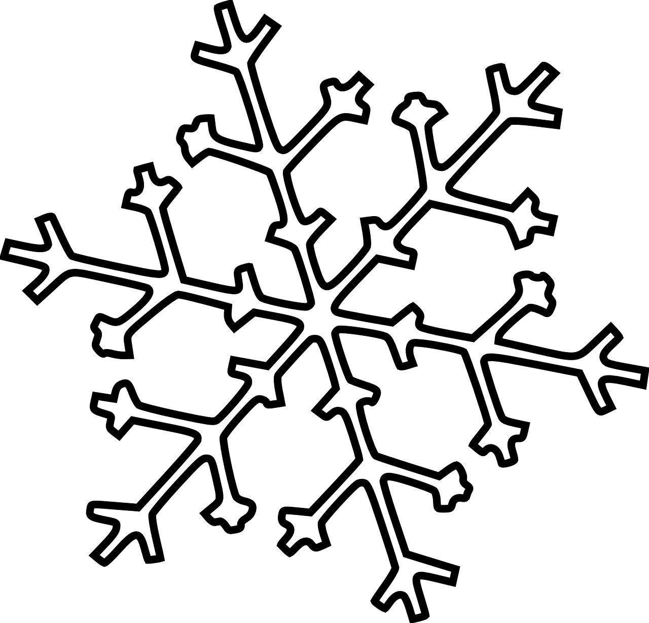 1280x1228 Snowflakes Coloring Pages