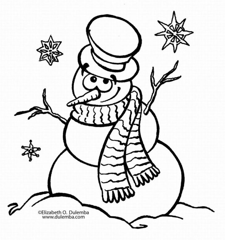728x778 Coloring Book And Pages 45 Awesome Snowman Coloring Pages Photo