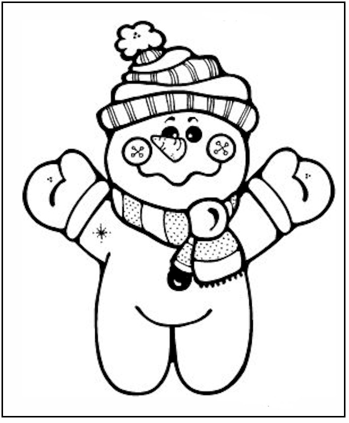 693x841 Free Printable Snowman Coloring Pages For Kids
