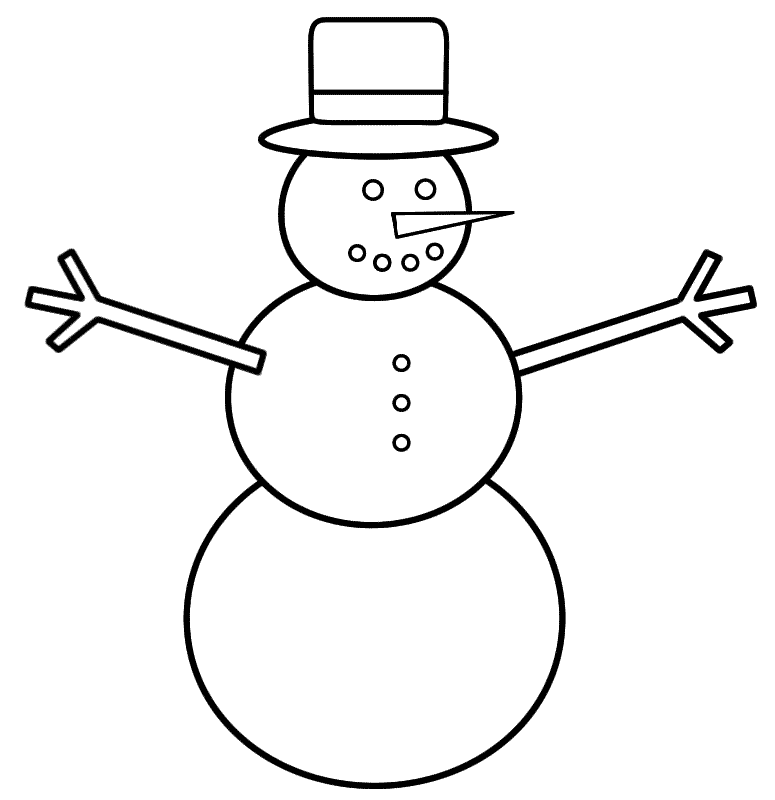 775x800 Snowman Color Sheet Coloring Page Sporturka Full Sheet Snowman