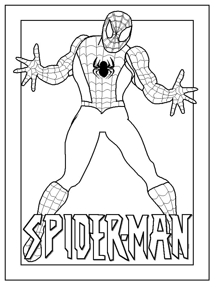 Easy Spiderman Coloring Pages