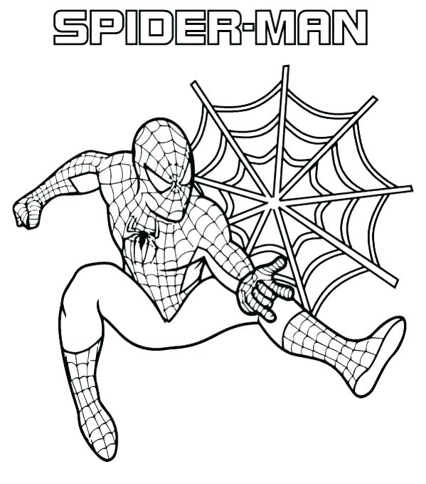 599x679 Spiderman Coloring Pages Free With Coloring Coloring Pages