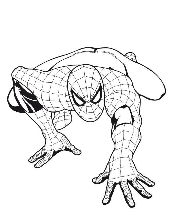 595x749 Spider Man Coloring Page Easy Spiderman Coloring Pages Ultimate