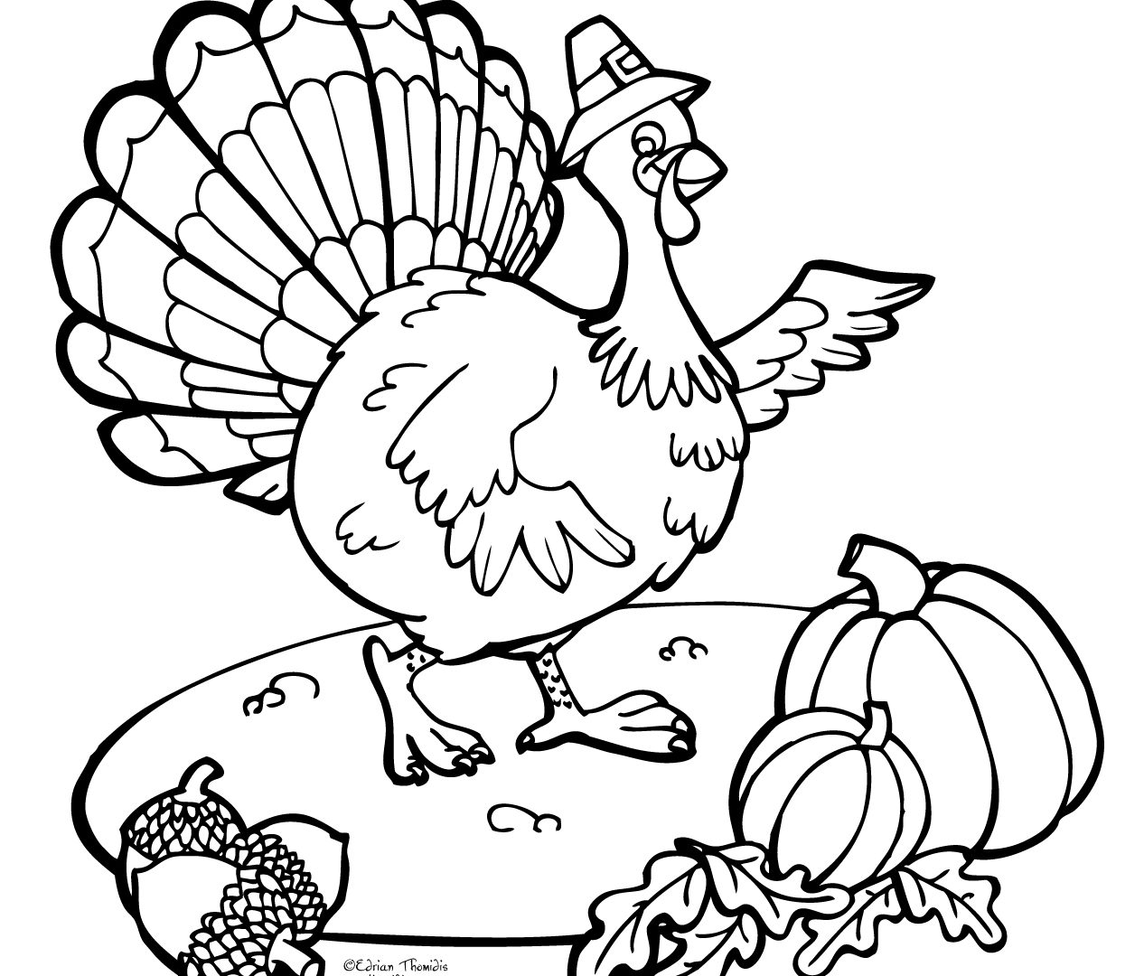 1266x1080 Free Turkey Printable Coloring Page Thanksgiving Pages