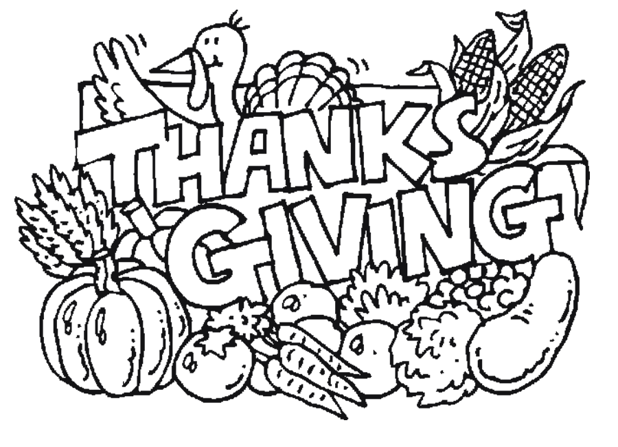 900x650 Kids Easy Thanksgiving Coloring Pages Printables Holidays