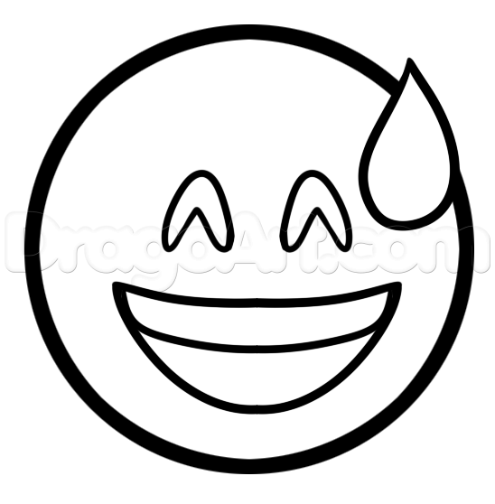 548x558 Embarrassed Emoji Easy Drawing To Color