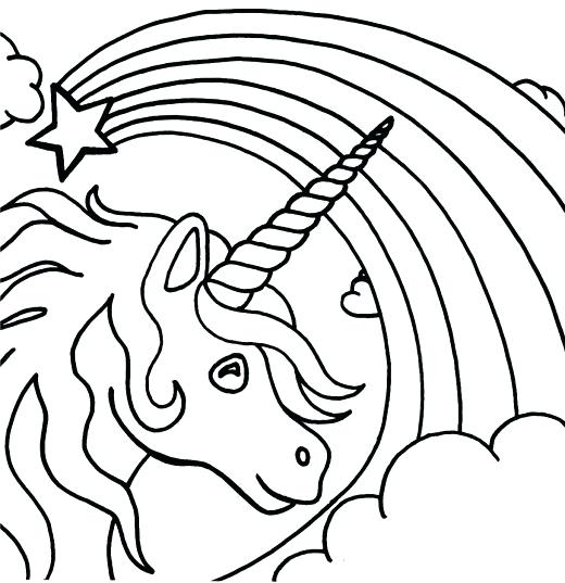 520x537 Coloring Pages Easy Unicorn Color Pages Easy Coloring Pages