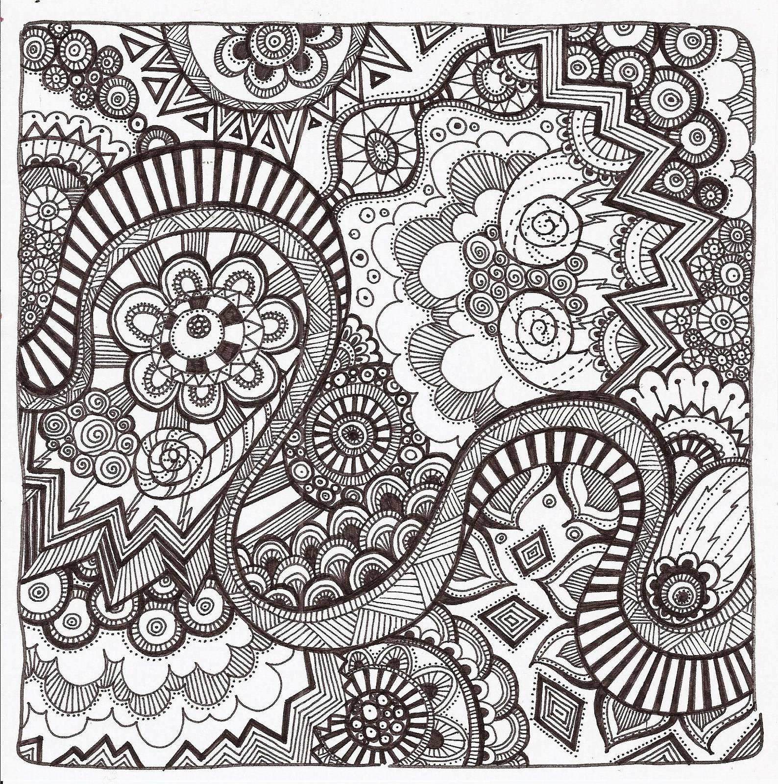 1588x1600 Easy Zentangle Coloring Pages