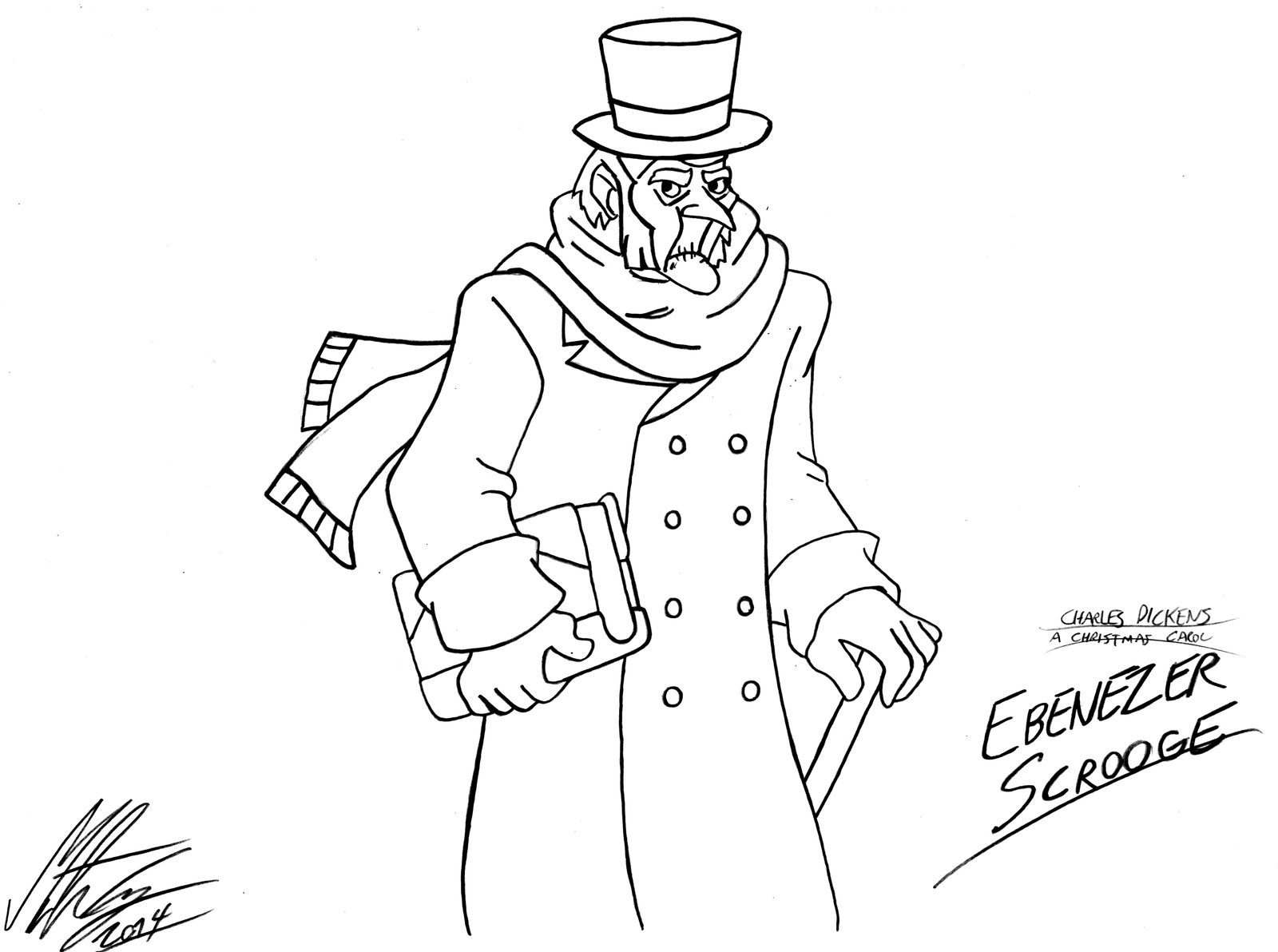 1600x1192 Coloring For Kids Vector Of Cartoon Grouchy Guy Page Outline By
